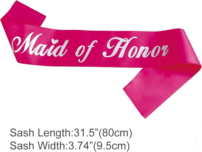 KETAOO Maid of Honor Sash, Maid of Honor Lace Sash - Image 3