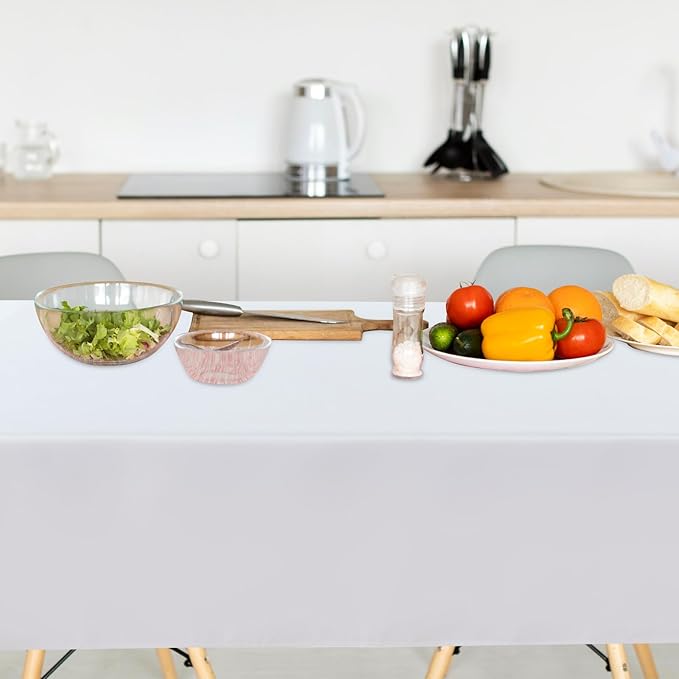sancua 10 Pack White Tablecloth 60 x 102 Inch, Rectangle Table Cloth - Image 8