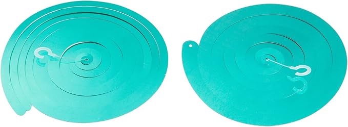 WEVEN Teal Party Hanging Swirl Decorations Plastic Streamer - Image 2