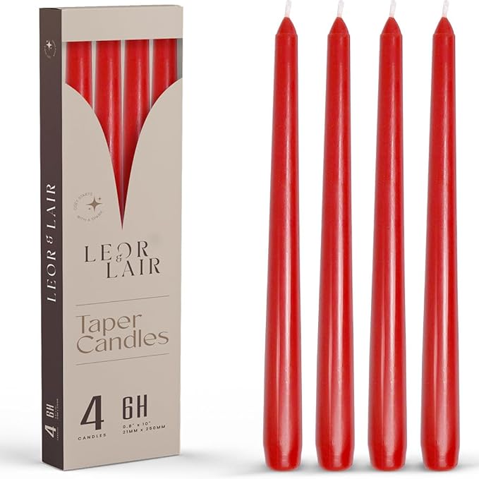 Leor & Lair Red Taper Candles by LeorLair