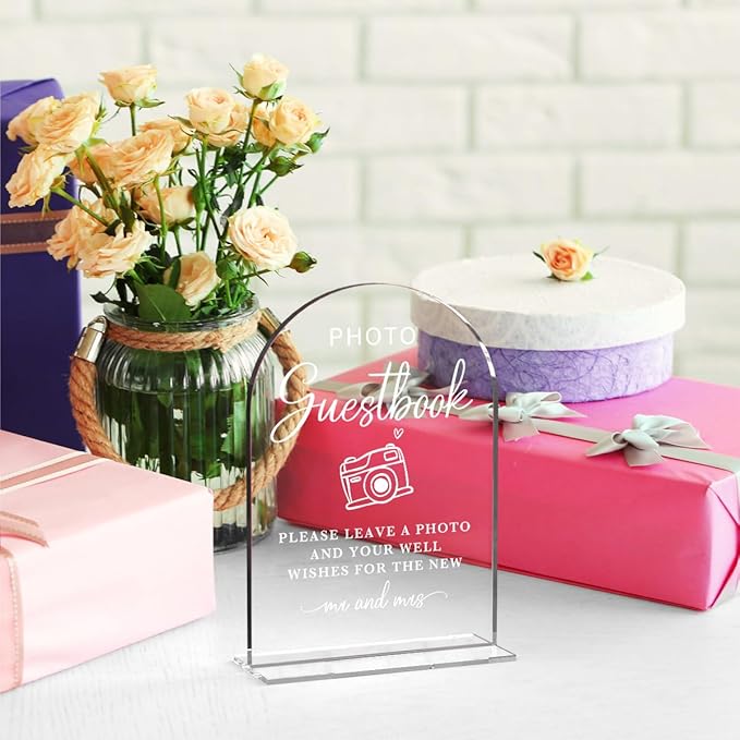Acrylic Wedding Sign Photo Guestbook Sign - Image 4