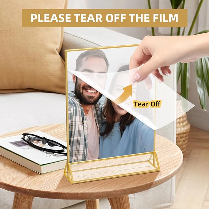 Acrylic Sign Holder 8.5X11 Double Sided Table Flyer Holder, Plastic Acrylic - Image 2