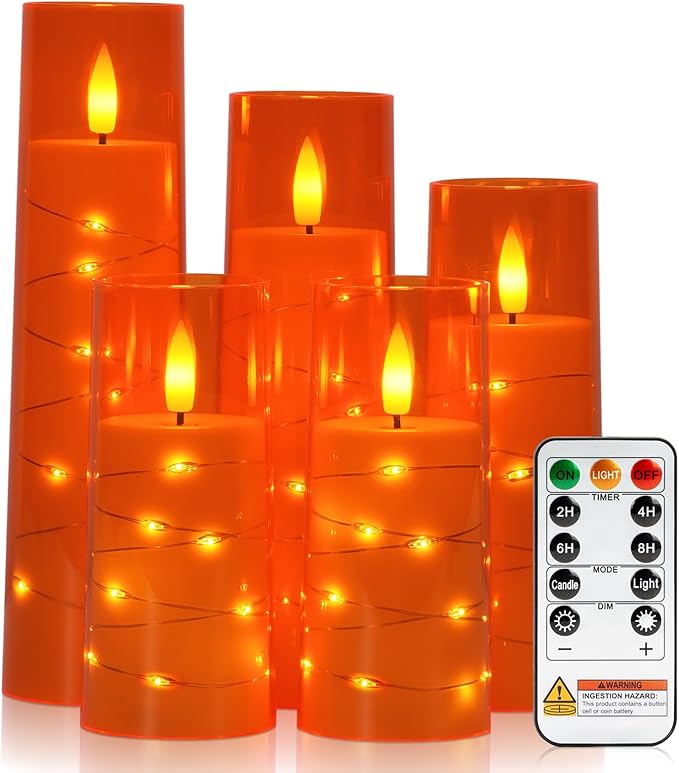 Raycare Flameless Candle with Remote Timer – 5 Flickering Acrylic Battery by Raycare