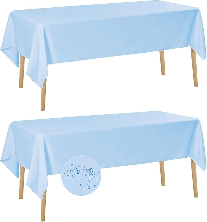 Fokitut 2 Pack Waterproof Rectangle Tablecloth, 60x102 Inch, Stain Resistant by BalsaCircle