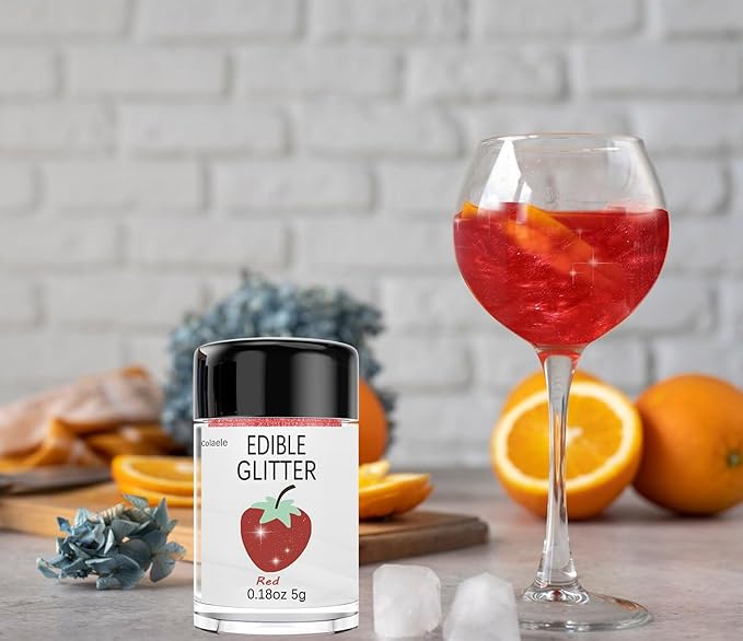 Red Edible Glitter Glimmer Powder - Image 5