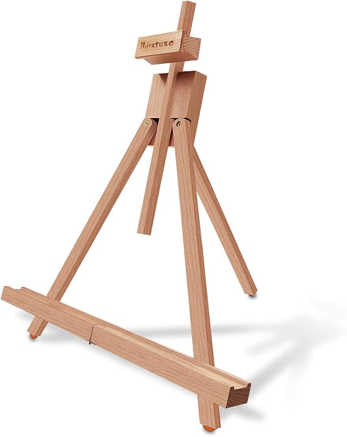 Miratuso Art Easel A-Frame Painting Easel, Wood Display Stand Holding Canvas Up - Image 5