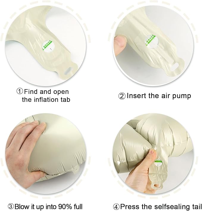 Cream White 5 Number Balloon 40 Inch Large Birthday Balloon, Five 5th 15 25 35 - Image 3