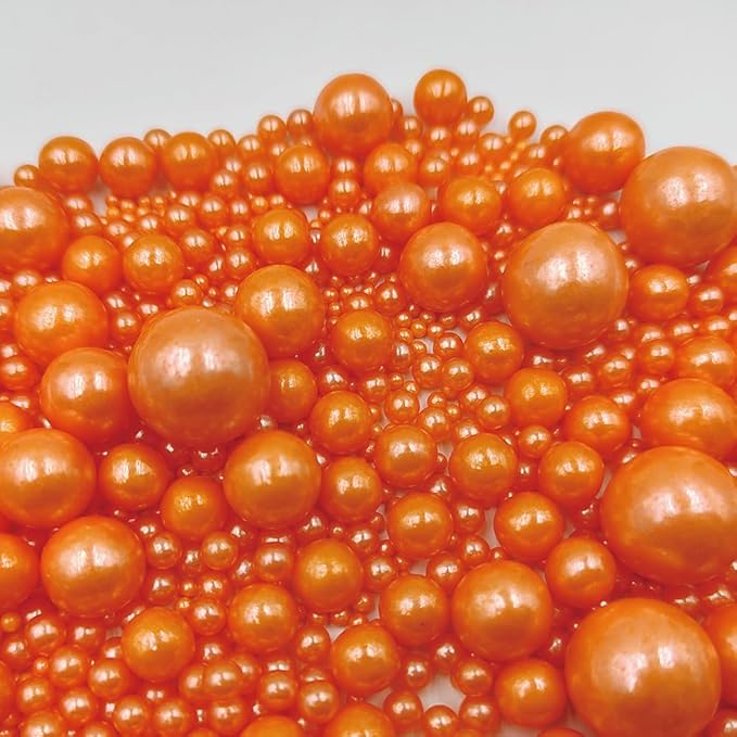 Edible Pearl Sugar Sprinkles Orange Candy Mixing Size Baking Edible Cake - Image 5