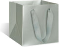 ADIDO EVA Silver Square Gift Bags Small Size Square Bottom Paper Bags by ADIDOEVA
