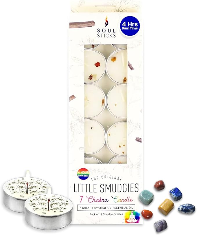 SOUL STICKS 12 Pack Little Smudgies Tealight Candles Smudge Candle - Image 8