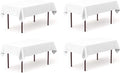 Pomp Pure White 60" x 84" Poplin Polyester Tablecloth | Wrinkle + Stain by POMP
