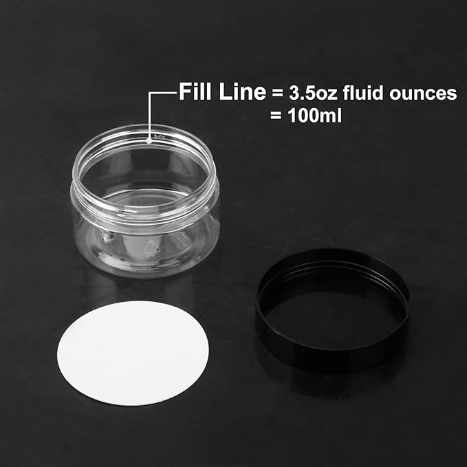 96 Packs 3.5 OZ Transparent Plastic Jars - Image 3