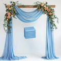 Wokceer Wedding Arch Draping Fabric 6 Panels 28.7" x 20FT Dusty Blue Drapes by Wokceer