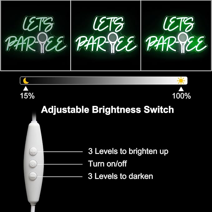 Let's Par Tee Neon Sign for Wall Decor - Image 6