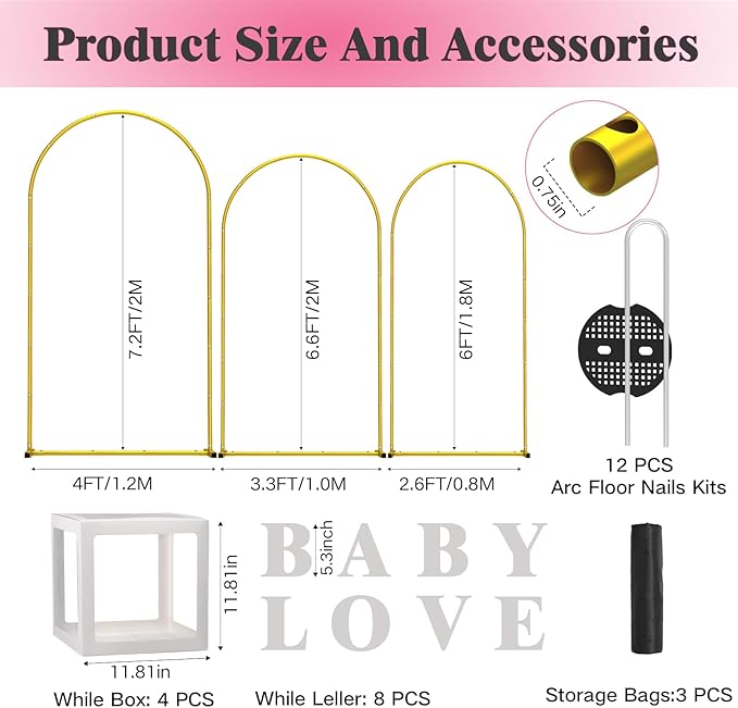 Metal Arch Backdrop Stand - Image 3
