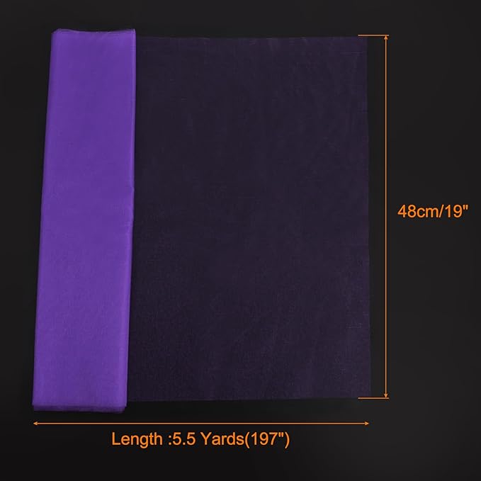 uxcell 19" by 5.5 Yard Tulle Fabric Backdrop Curtains - Image 2