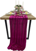 Luxurious Velvet Table Runner, 10ft Wedding Reception Decorations, 20x120inch by EHLDekol