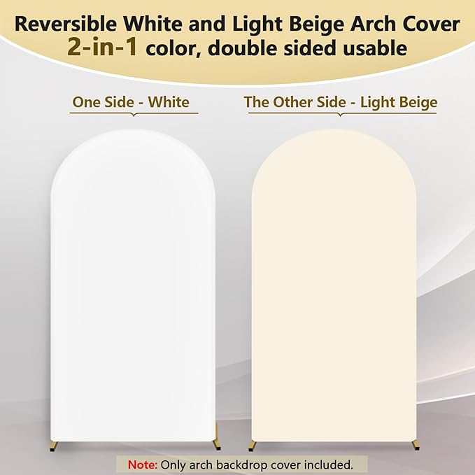 Hemmotop 7.2 ft Arch Backdrop Cover, Fabric Stretchy Background - Image 3