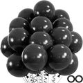 100pcs Black Balloons, Helium Quality 12 inch Black Party Balloons by OWPFJG