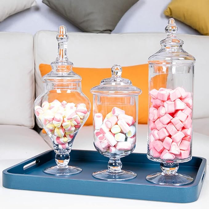 Glass Apothecary Jars Clear Elegant Decorative Buffet Jars Wedding Candy - Image 3