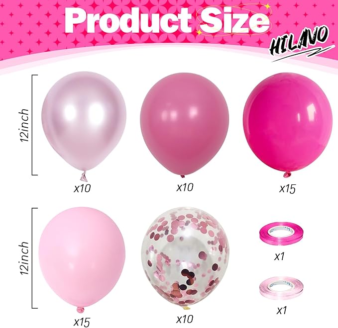 Hot Pink Balloons Set - Image 2