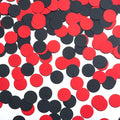 Black and Red Confetti Table Decoration by MOWO