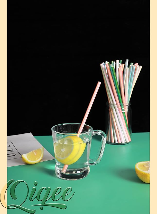 150pcs Iridescent Paper Straws for Drinking Disposable Sraws Disposable Straws - Image 6