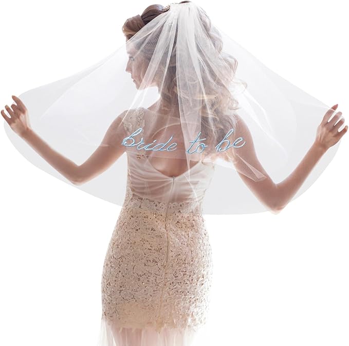 Bride To Be Embroidered Veil, Bride Veil - Image 2