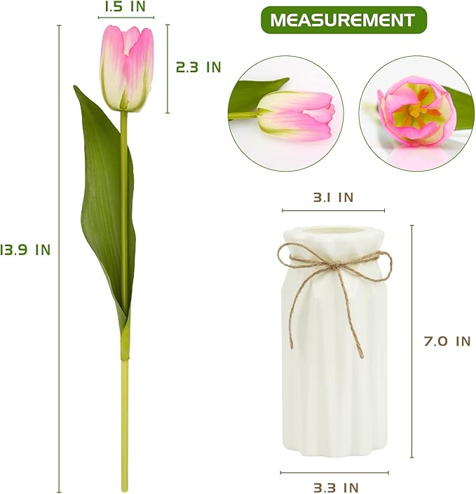 27pcs Colorful Artificial Flowers Tulips, Tulips - Image 2