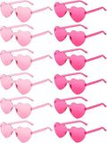 12 Pairs Heart Shaped Sunglasses by AGGKKY