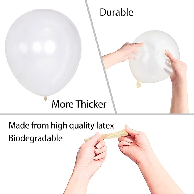 KAWKALSH 200pcs Clear Balloons 5 Inch, Small Mini Latex Balloons - Image 3