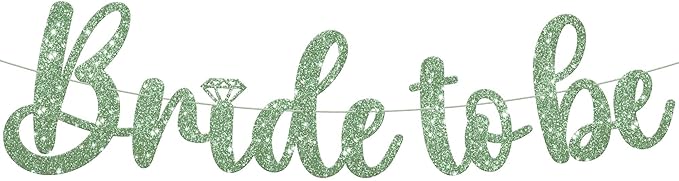 KatchOn, Sage Green Glitter Bride To Be Banner by KatchOn