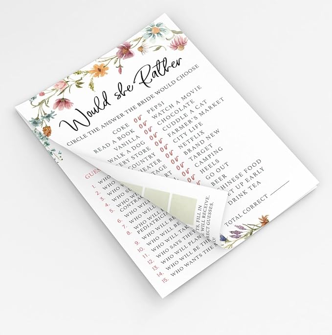 Printed Party Bridal Shower Game Set – 4 Fun Games and Activities - Image 3