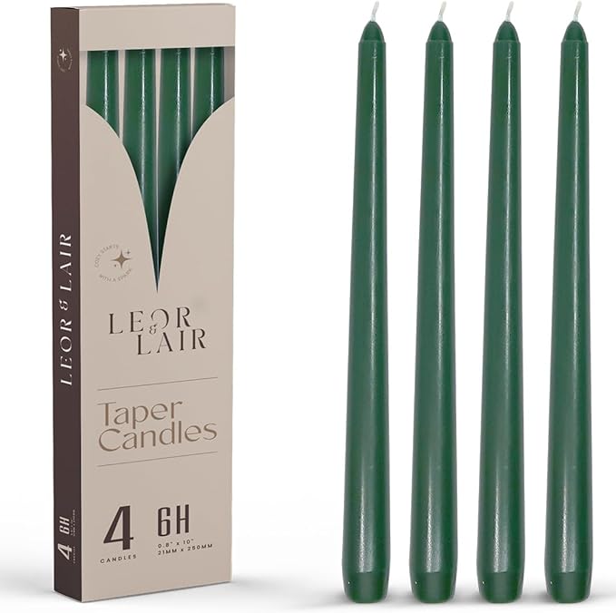 Leor & Lair Green Taper Candles by LeorLair