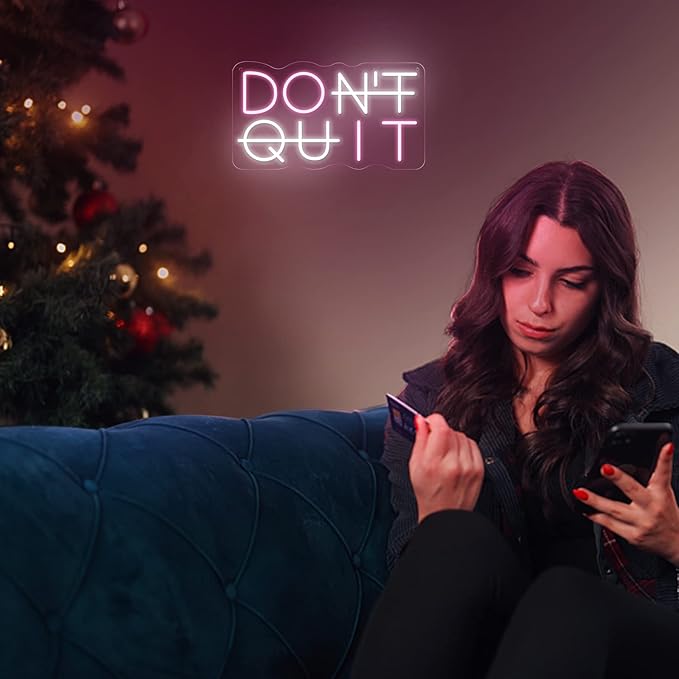 Don't Quit LED Neon Sign for Wall Decor, DO IT Neon Lights Party Decorations - Image 8