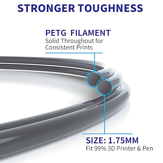 Geeetech PETG Filament 1.75mm, 1 KG Spool 3D Printer Filament, High-Toughness - Image 2