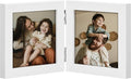 decorUhome Double 4x4 Picture Frame Vertical, Engineered Wood Bifold Photo Frame by decorUhome