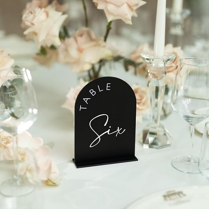 Black Arch Wedding Table Numbers - Image 7