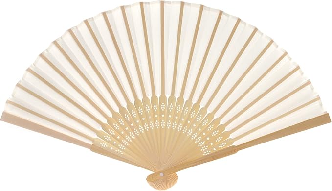 24pcs Imitated Silk Hand Fan Imitated Silk Fabric Bamboo Handheld Folded Fan - Image 5