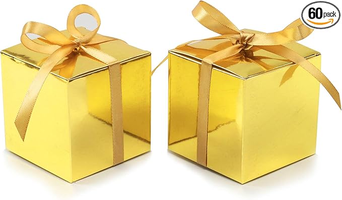 COTOPHER 60pcs Small Gift Boxes, Favor Boxes 2x2x2 inches Paper Gift Boxes by COTOPHER