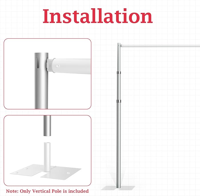 EMART 5.5ft-12ft Pipe and Drape Adjustable Upright - Image 5