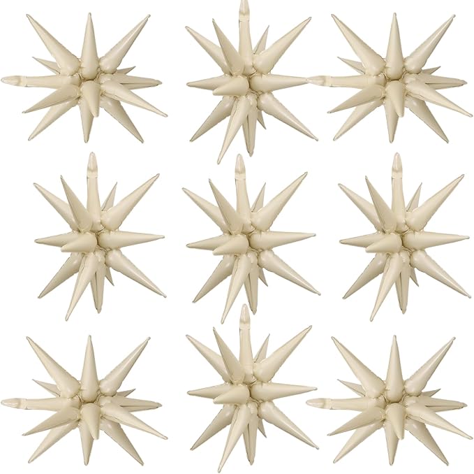 Cream White Star Balloons by Adorely