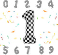 40 Inch Checkered Number Balloon by Unknown