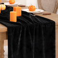 Black Velvet Table Runner Fall Halloween Black Table Runner 20 x 120 Inch by DeZerlor