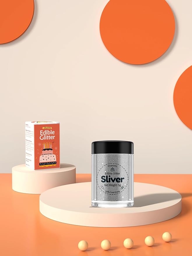 Shanlinly Silver Edible Glitter - Image 5