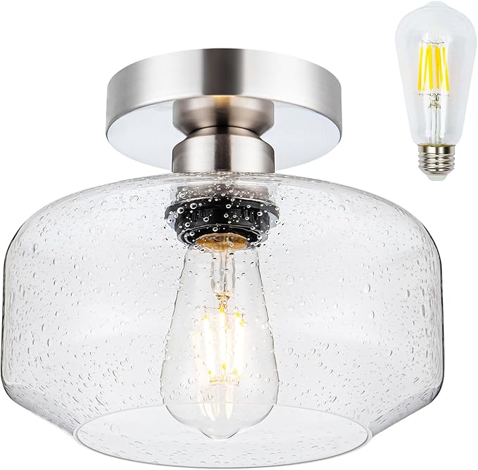 Semi Flush Mount Ceiling Light, Vintage Style by Tbaoinla