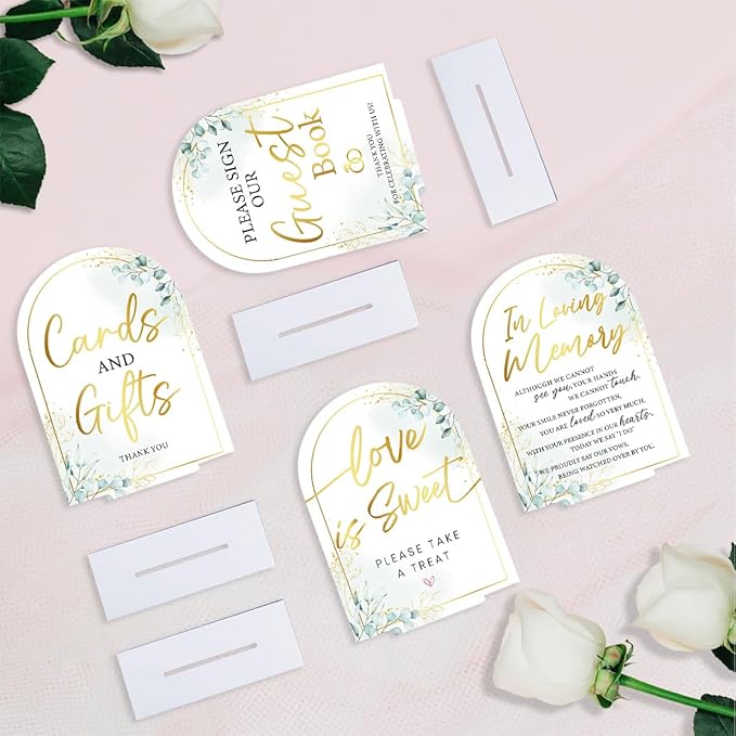4-Piece Acrylic Wedding Sign Set - Image 5