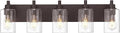 5-Light Bathroom Light Fixtures, 30 Inch Oil Rubbed Bronze Vanity Lights by Metwet