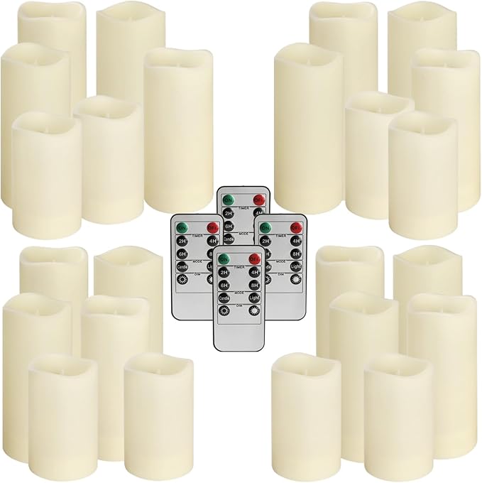 pliadvbu Flameless Pillar Candles - Image 4
