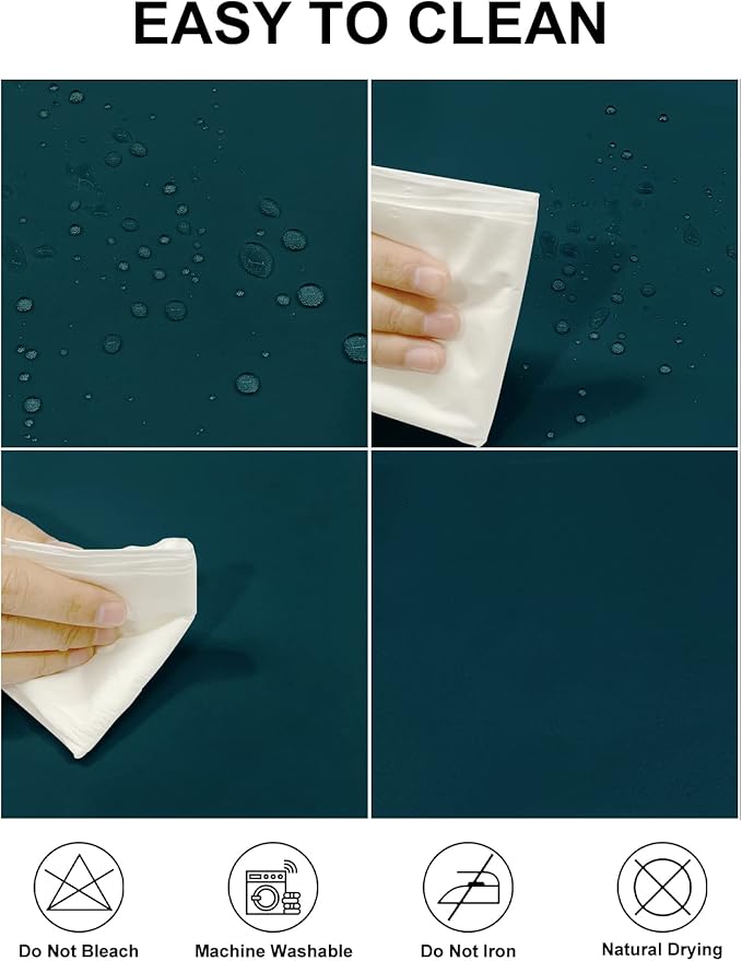 Fokitut 2 Pack Waterproof Rectangle Tablecloth, 90x132 Inch, Stain Resistant - Image 2